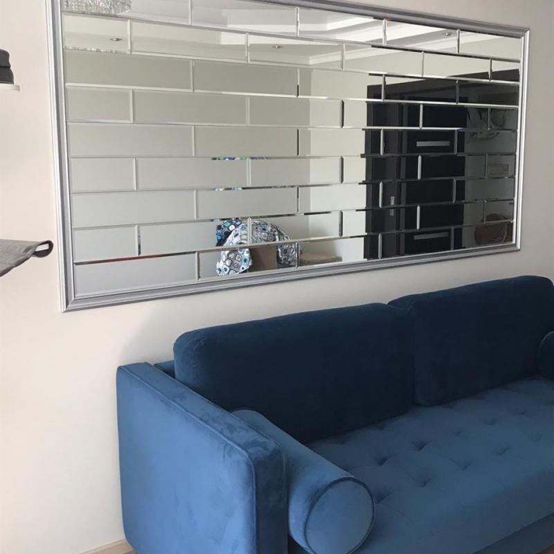 Проект Зеркальное панно над диваном фото проекта